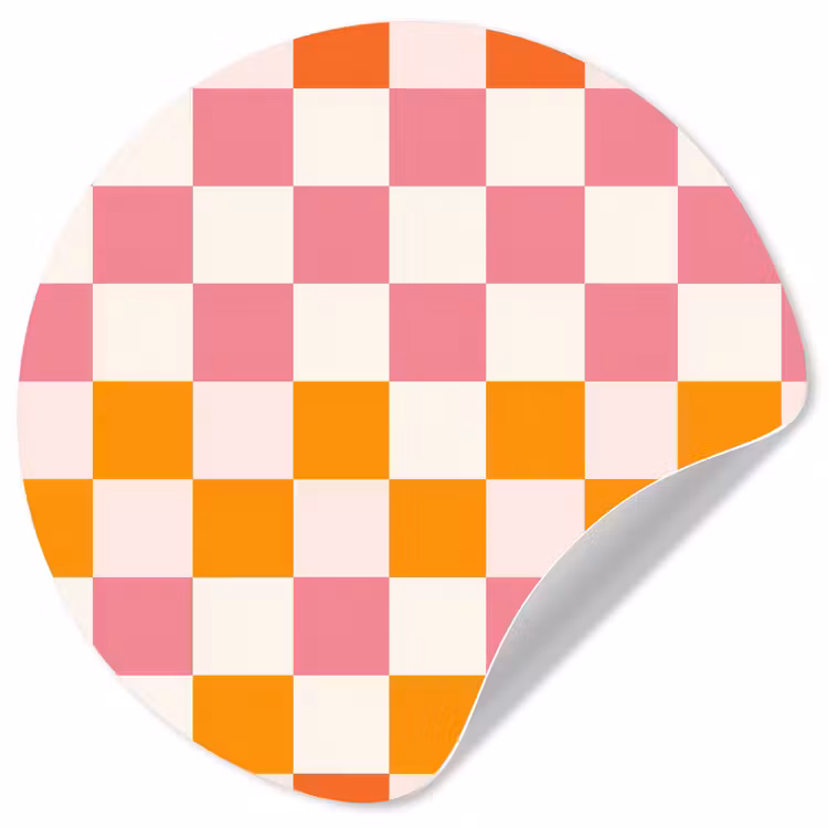 Behangcirkel - Vierkant - Patroon - Oranje — 1