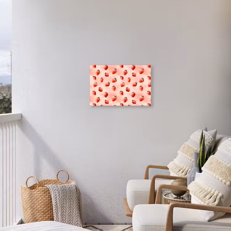Buiten canvas - Aardbei - Patroon - Roze — 4
