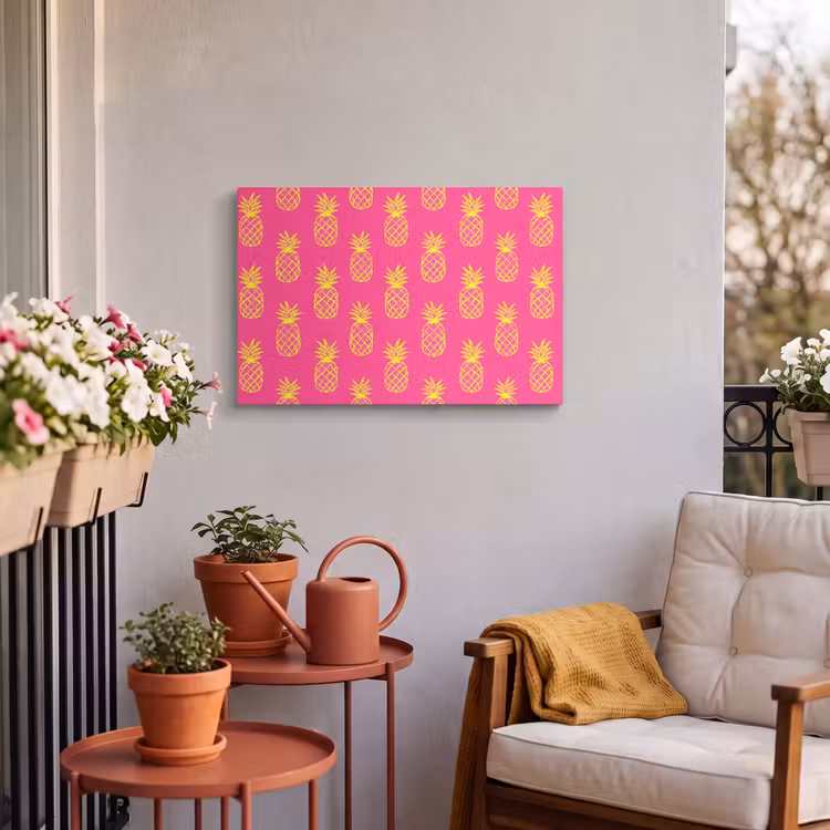 Buiten canvas - Ananas - Trendy - Roze — 4