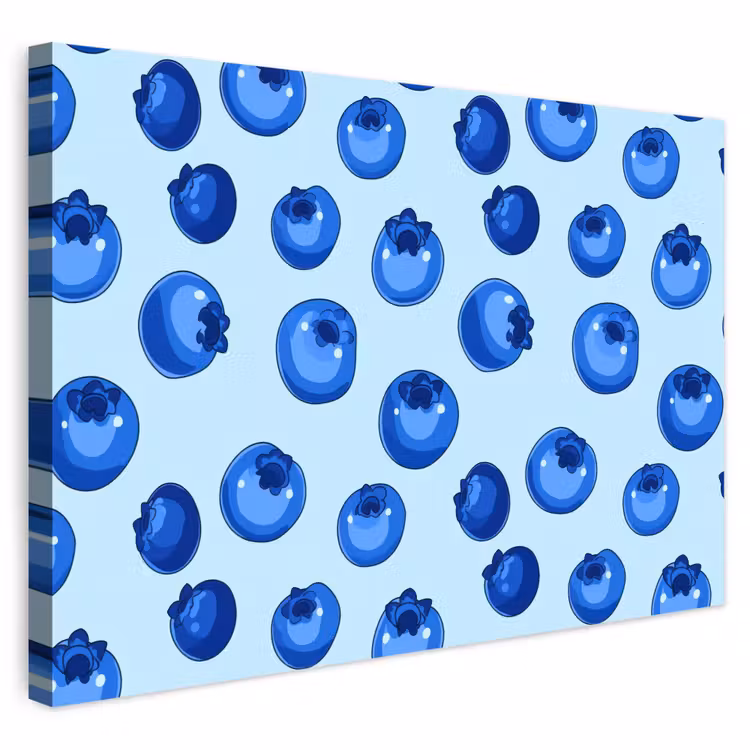 Buiten canvas - Bessen - Modern - Blauw — 1