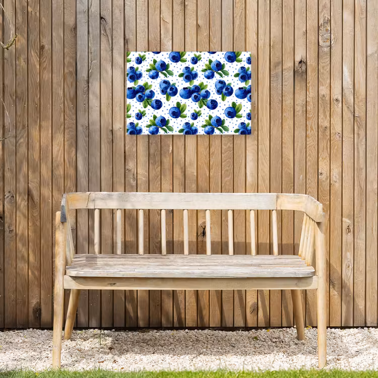 Buiten canvas - Bessen - Patroon - Blauw — 3