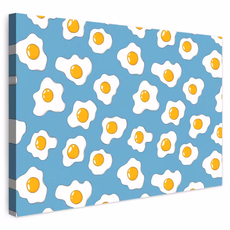 Buiten canvas - Eieren - Dooiers - Blauw — 1
