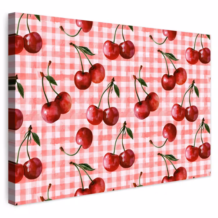 Buiten canvas - Kersen - Blokken - Rood — 1