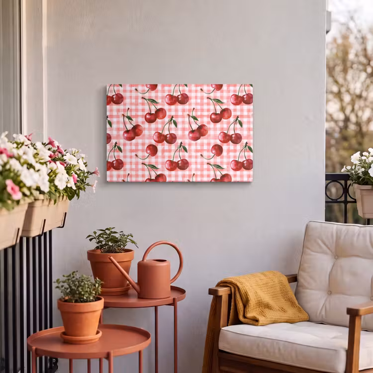 Buiten canvas - Kersen - Blokken - Rood — 4