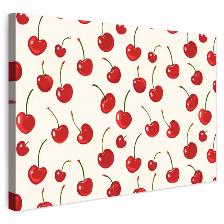 Buiten canvas - Kersen - Minimalistisch - Rood — 1
