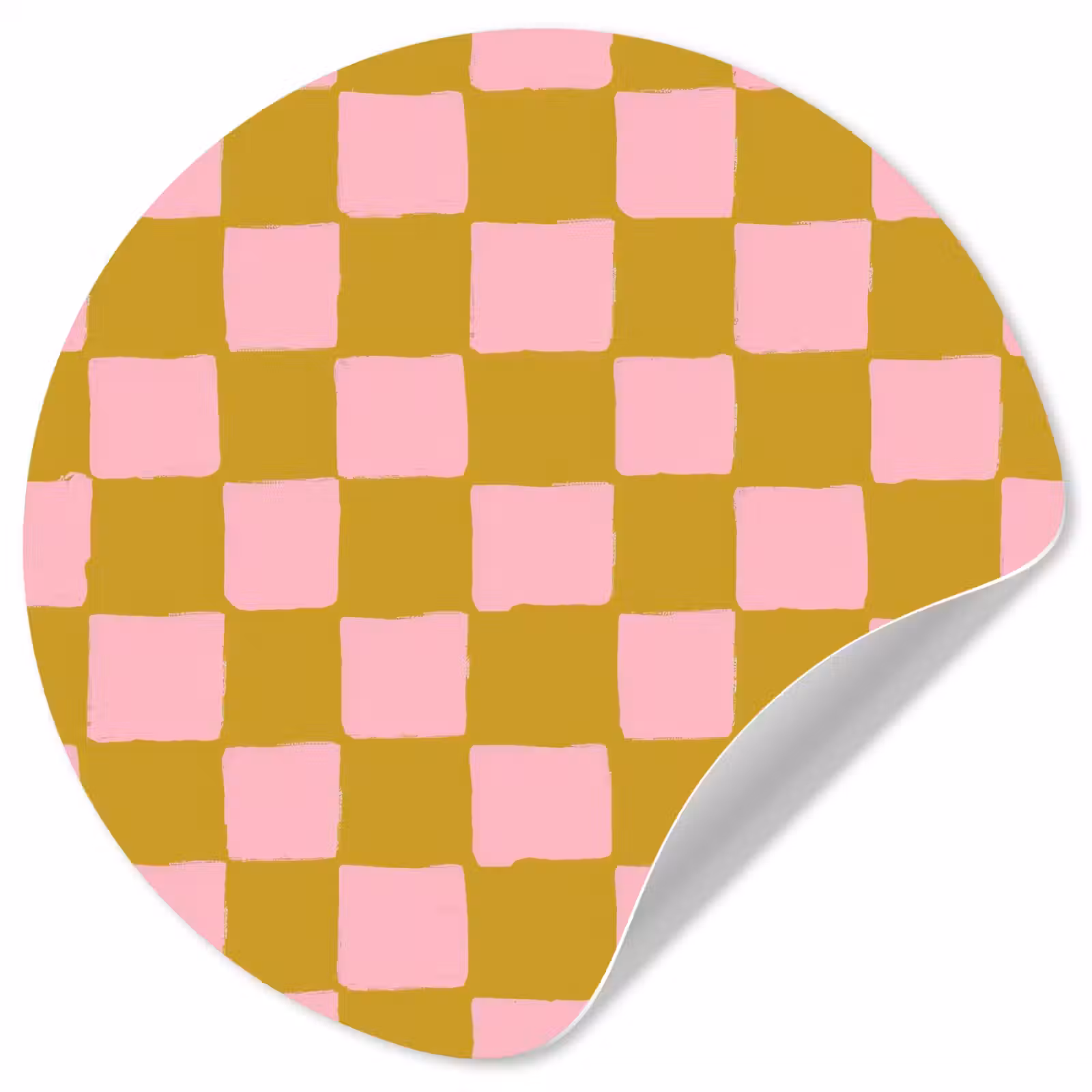 Behangcirkel - Patroon - Vierkant - Roze — 1