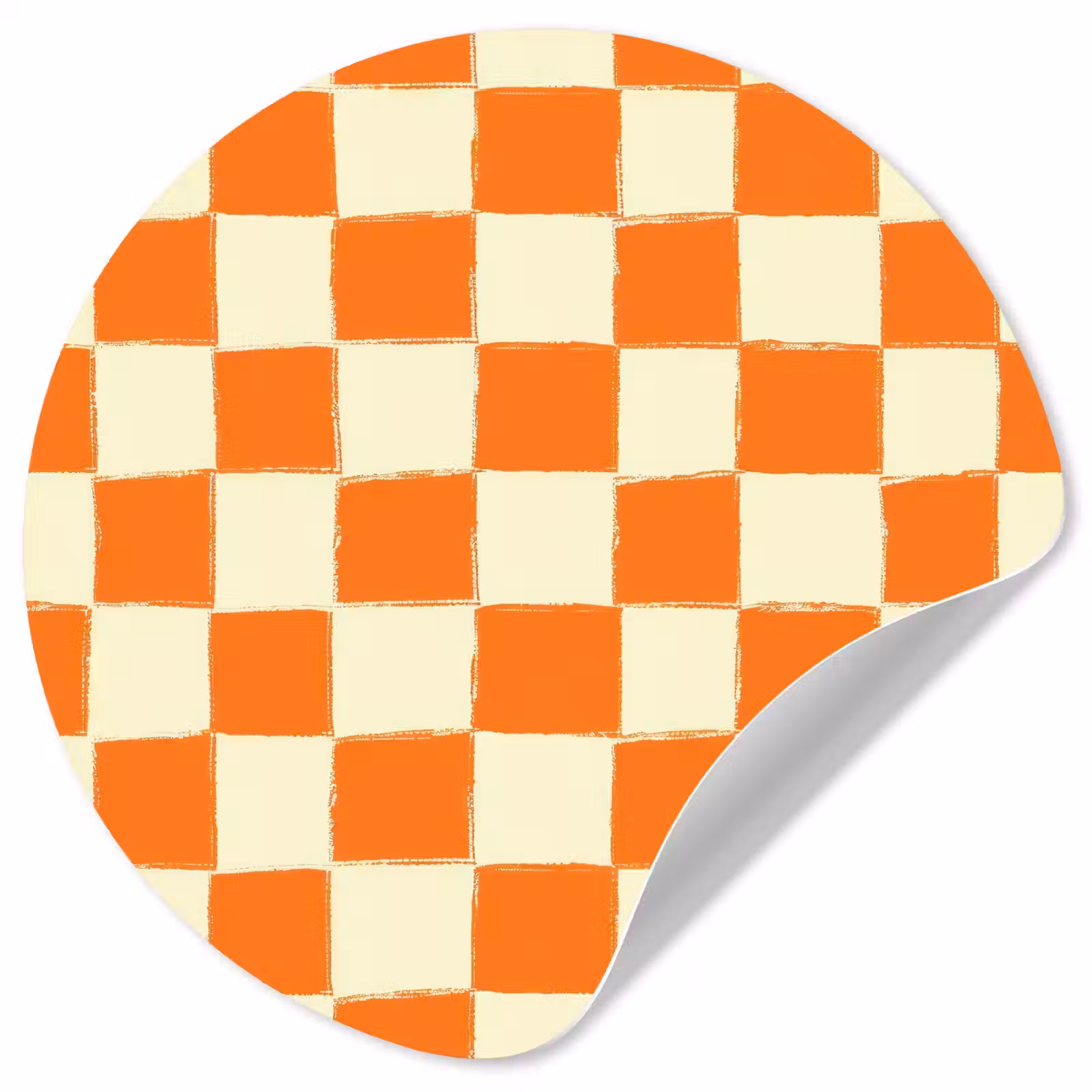 Behangcirkel - Schaak - Patroon - Oranje — 1
