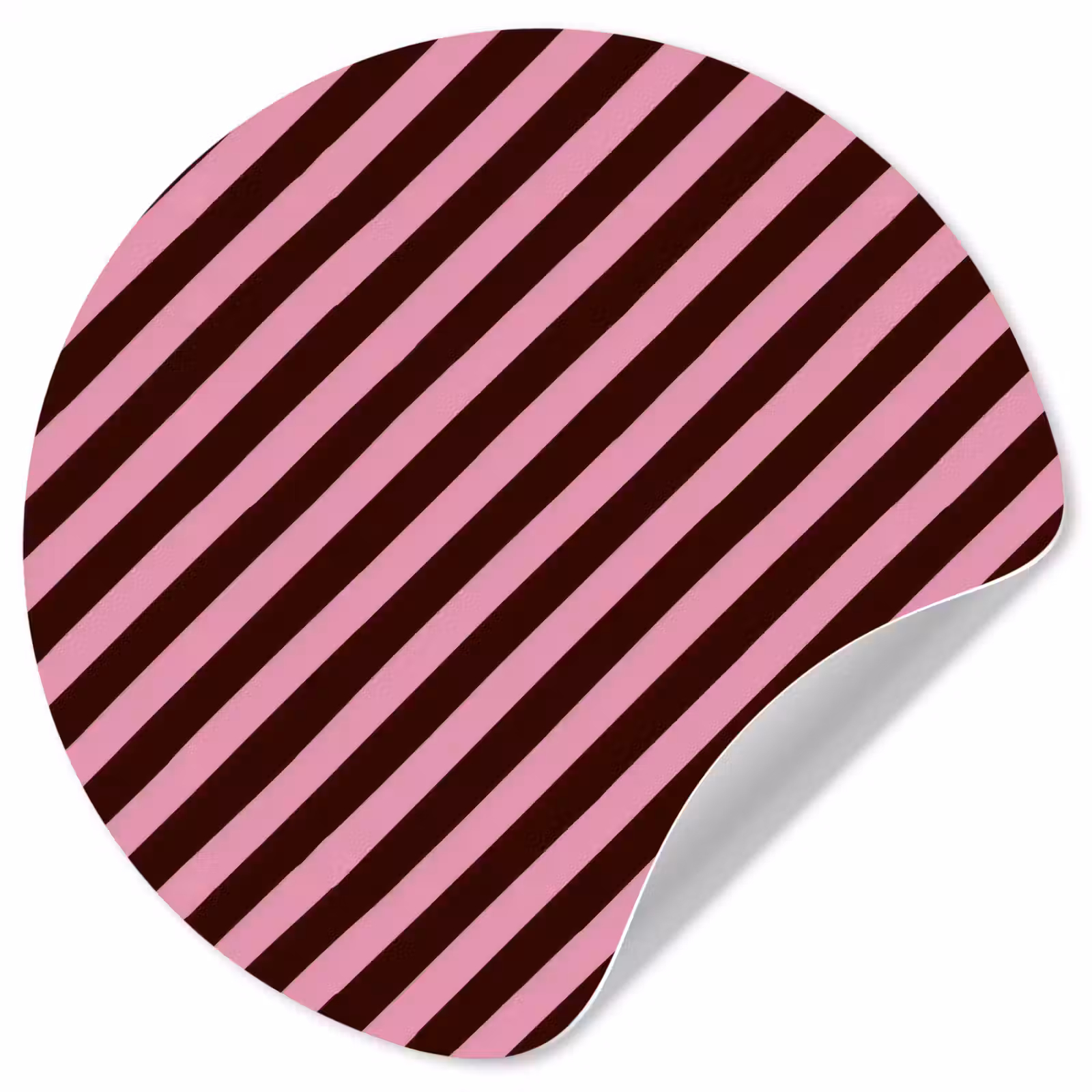 Behangcirkel - Strepen - Roze - Bruin — 1