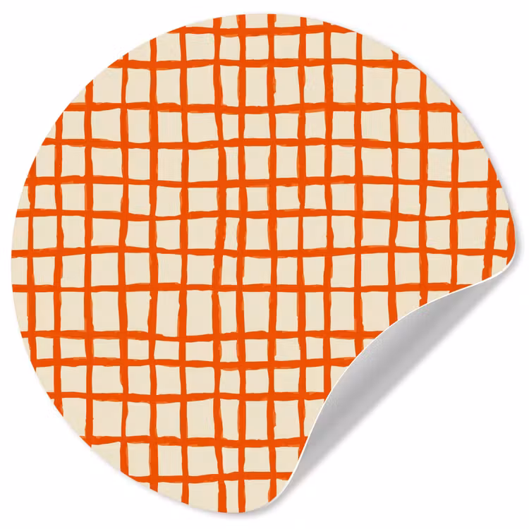 Behangcirkel - Patroon - Lijnen - Oranje — 1