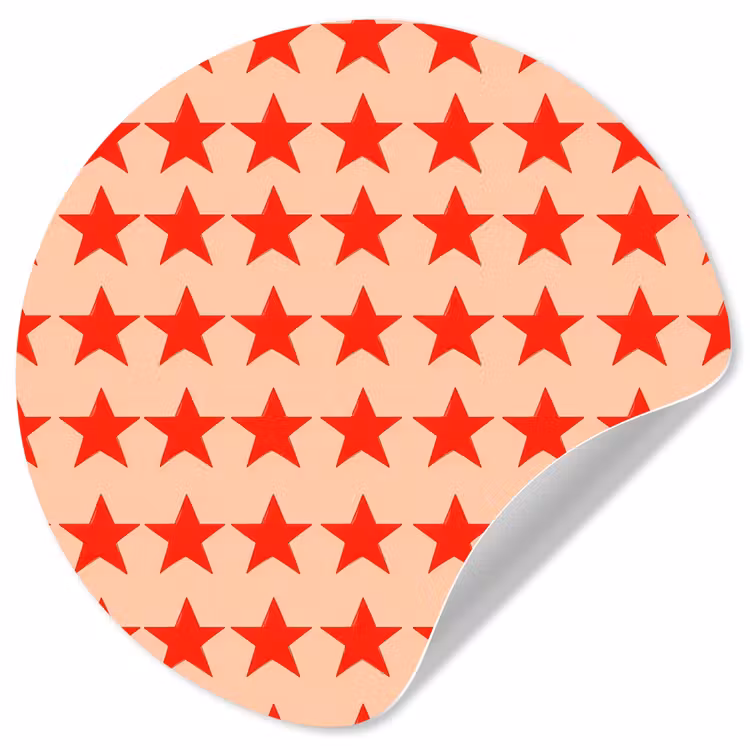 Behangcirkel - Patroon - Sterren - Rood — 1