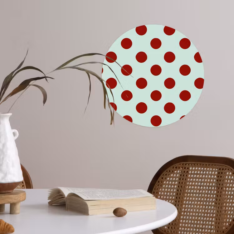 Behangcirkel - Polka - Dots - Rood — 4