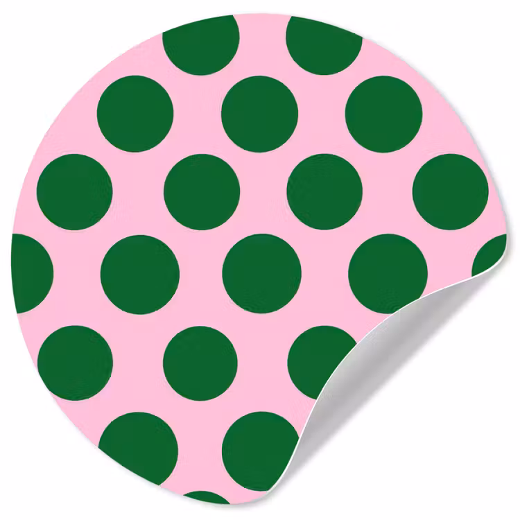 Behangcirkel - Polkadots - Patroon - Groen — 1
