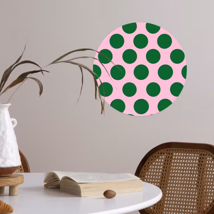 Behangcirkel - Polkadots - Patroon - Groen — 4