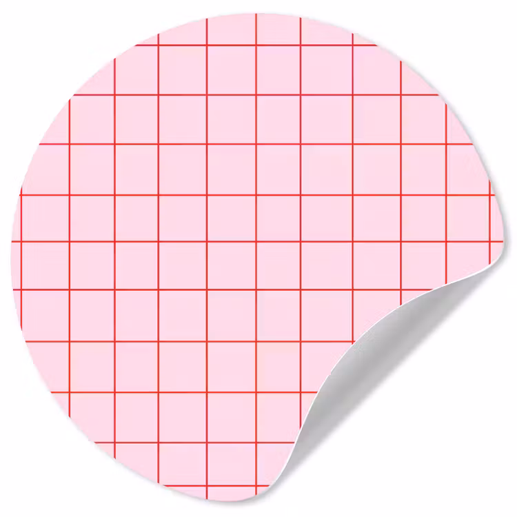 Behangcirkel - Raster - Patroon - Roze — 1