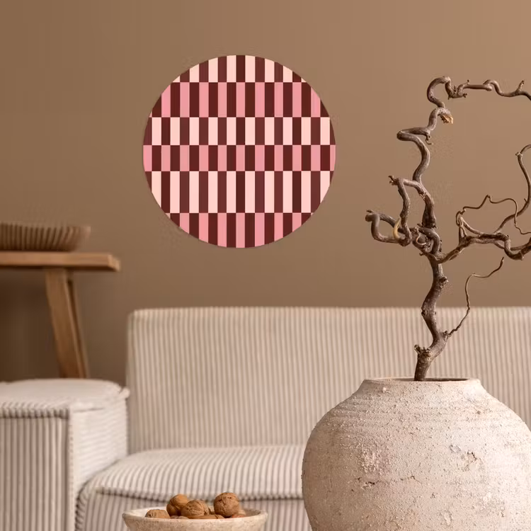 Behangcirkel - Roze - Rood - Blokjes — 2
