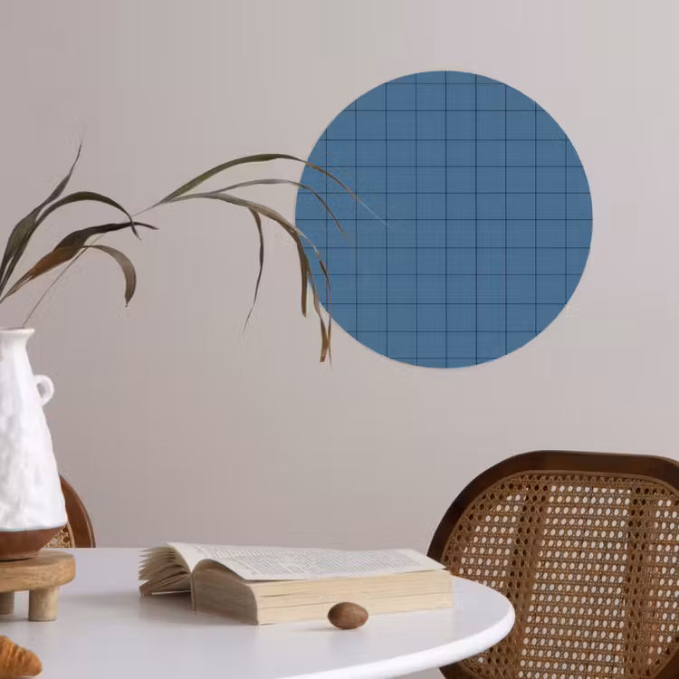 Behangcirkel - Ruiten - Geometrisch - Blauw — 4