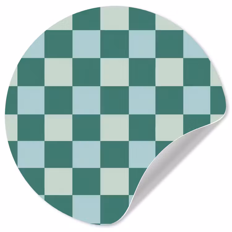 Behangcirkel - Schaak - Klassiek - Groen — 1