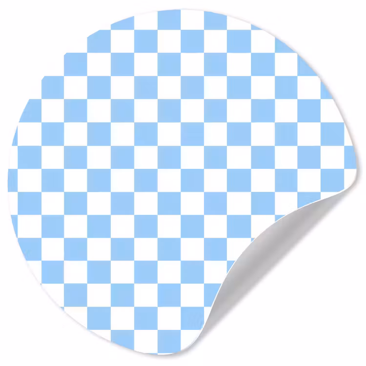 Behangcirkel - Schaakbord - Klassiek - Blauw — 1