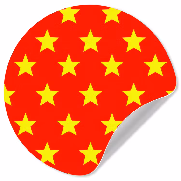 Behangcirkel - Ster - Patroon - Geel — 1