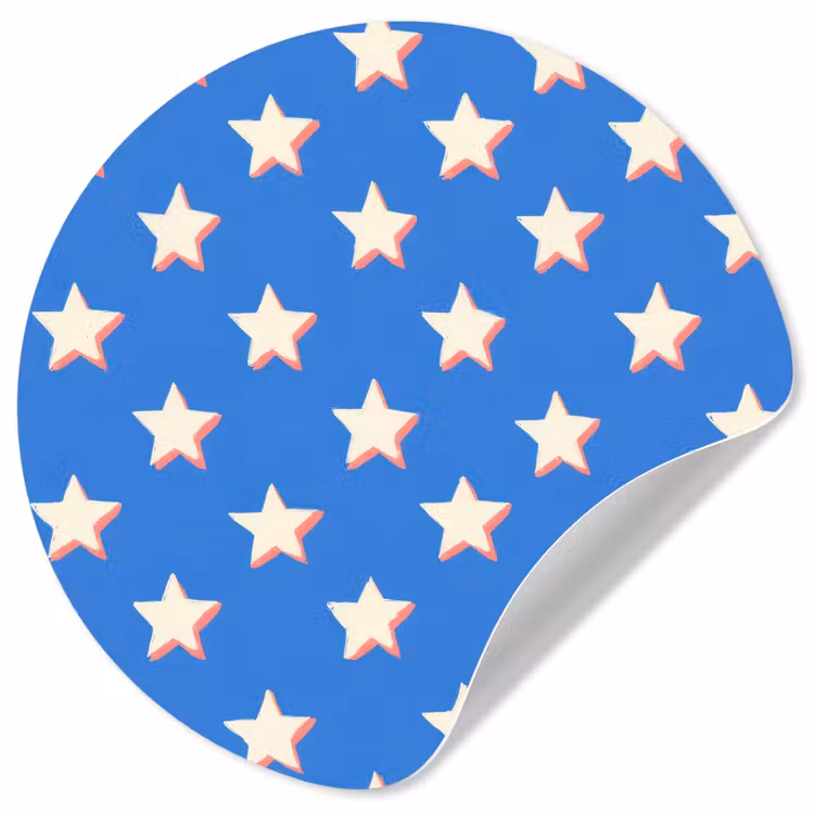 Behangcirkel - Sterren - Patroon - Blauw — 1