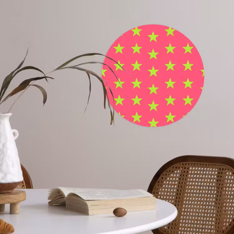 Behangcirkel - Sterren - Patroon - Roze — 4