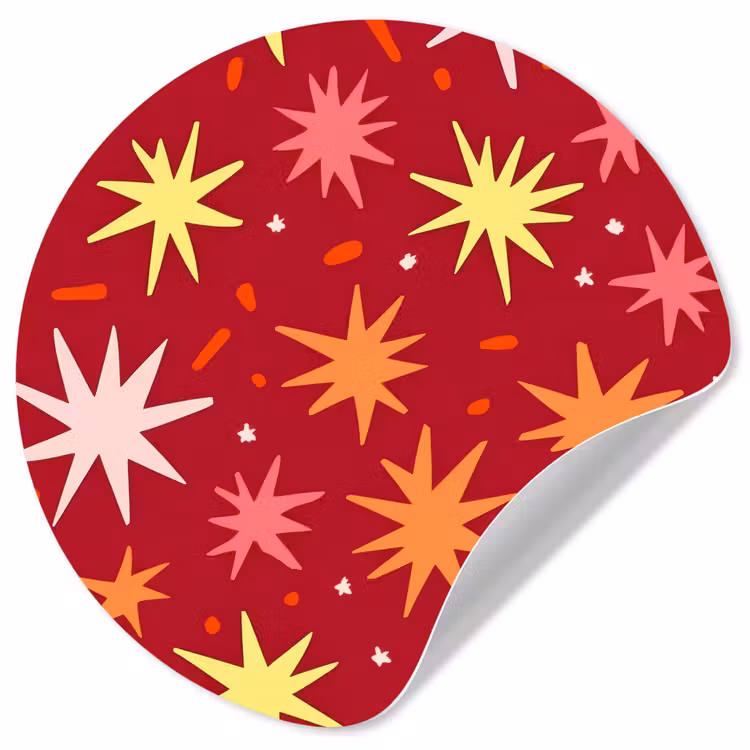 Behangcirkel - Sterren - Speels - Rood — 1
