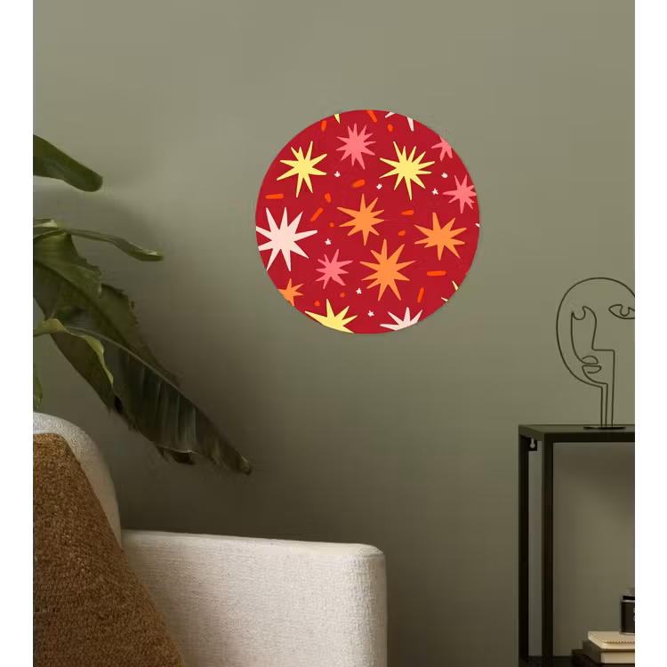 Behangcirkel - Sterren - Speels - Rood — 3