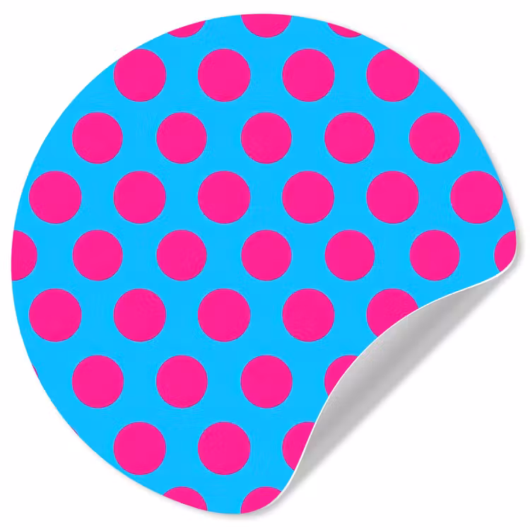 Behangcirkel - Stippen - Klassiek - Roze — 1
