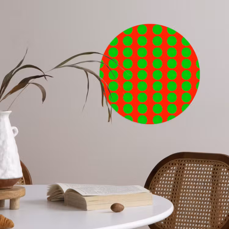 Behangcirkel - Stippen - Patroon - Groen — 4
