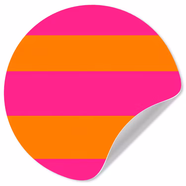 Behangcirkel - Strepen - Horizontaal - Roze — 1