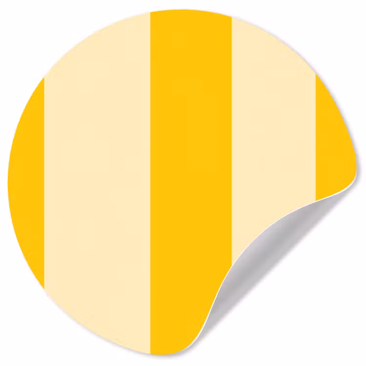 Behangcirkel - Strepen - Klassiek - Geel — 1
