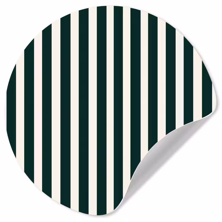 Behangcirkel - Strepen - Klassiek - Groen — 1