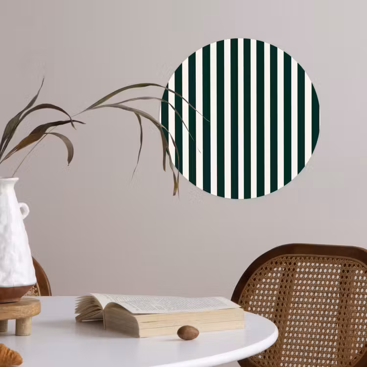 Behangcirkel - Strepen - Klassiek - Groen — 4