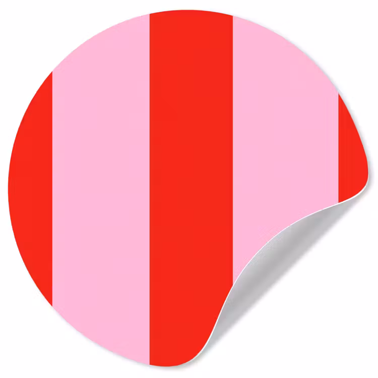 Behangcirkel - Strepen - Klassiek - Roze — 1