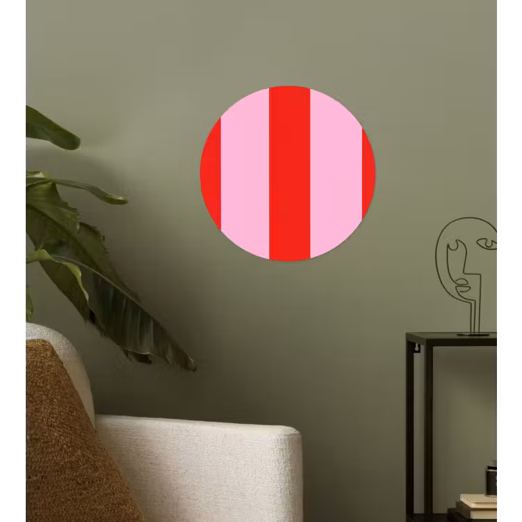 Behangcirkel - Strepen - Klassiek - Roze — 3