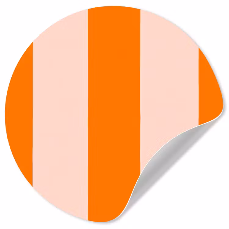 Behangcirkel - Strepen - Modern - Oranje — 1