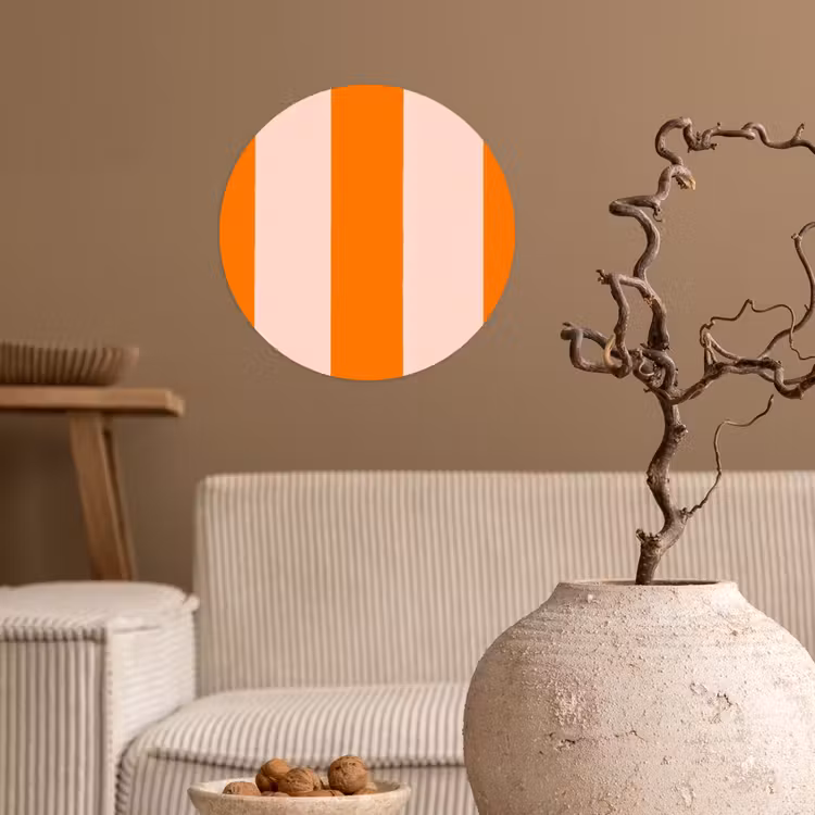 Behangcirkel - Strepen - Modern - Oranje — 2