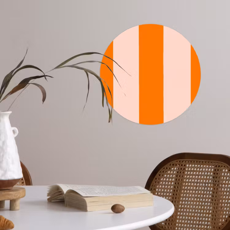 Behangcirkel - Strepen - Modern - Oranje — 4