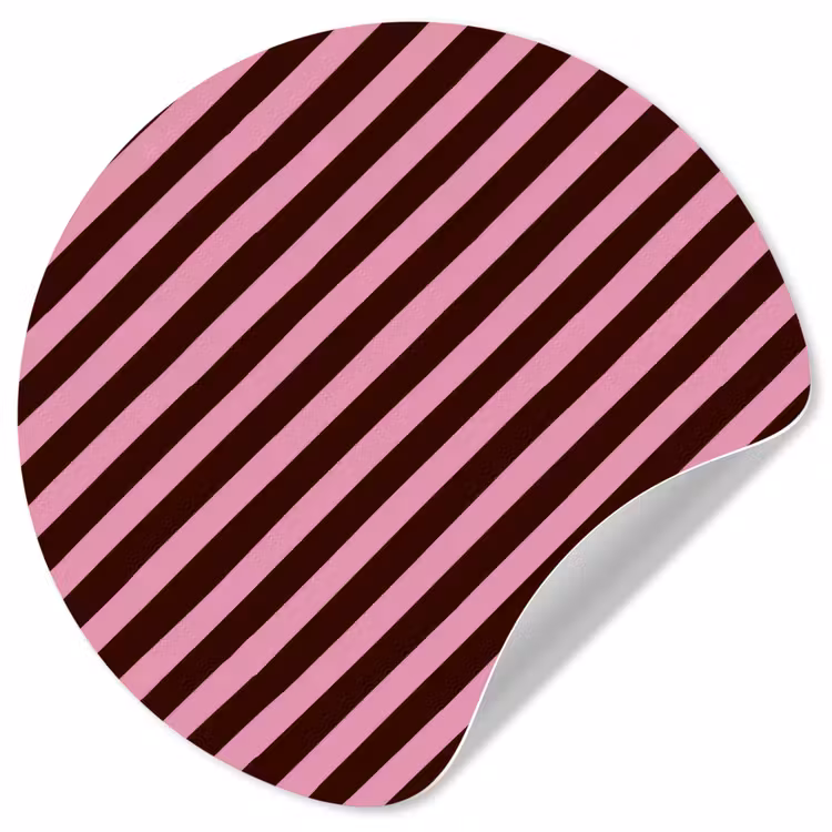 Behangcirkel - Strepen - Roze - Bruin — 1