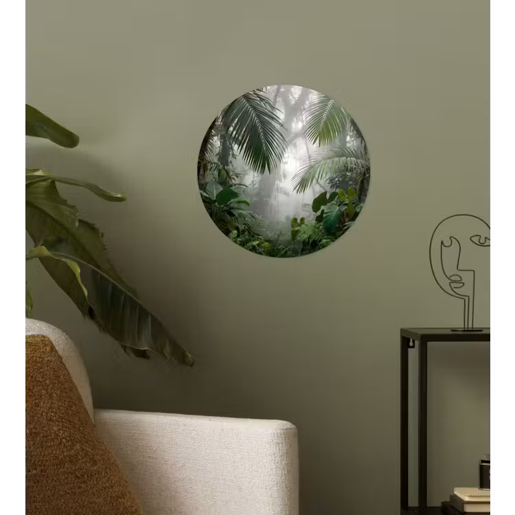 Behangcirkel - Natuur - Jungle - Mist - Tropisch - Groen — 3