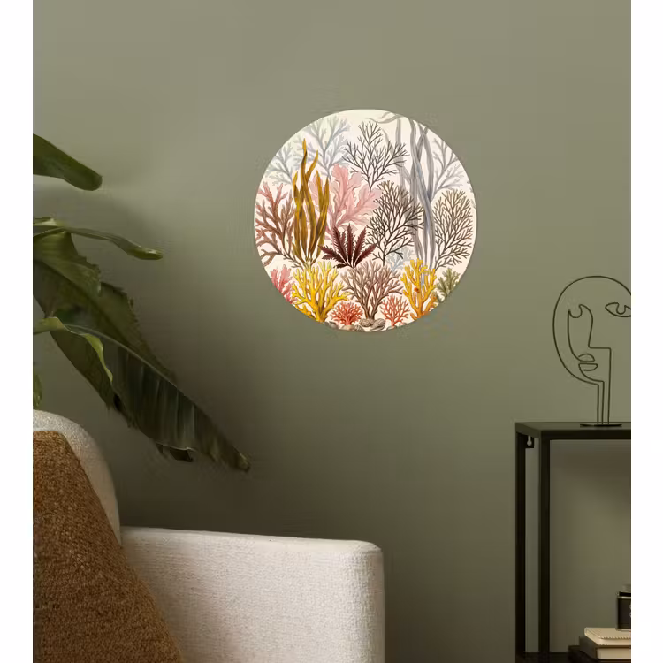 Behangcirkel - Natuur - Onderwater - Botanisch - Vintage - Kleurrijk — 3