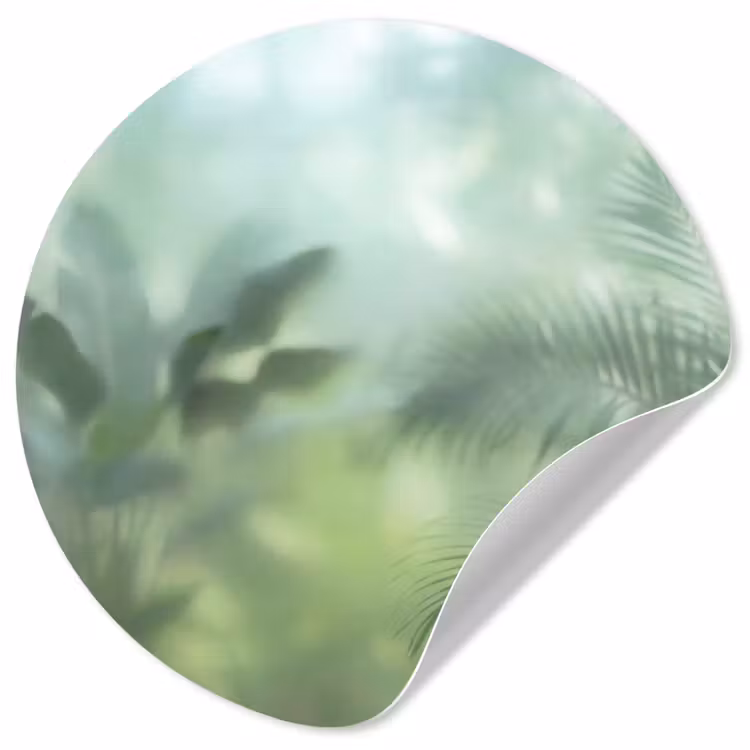 Behangcirkel - Natuur - Vervaagd - Groen - Abstract - Modern — 1