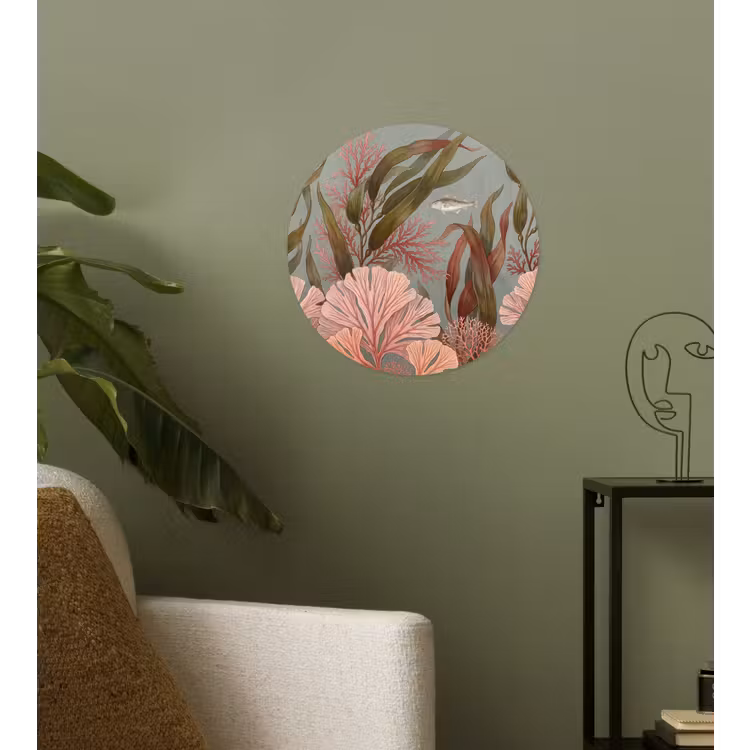 Behangcirkel - Onderwater - Planten - Vis - Vintage - Groen — 3