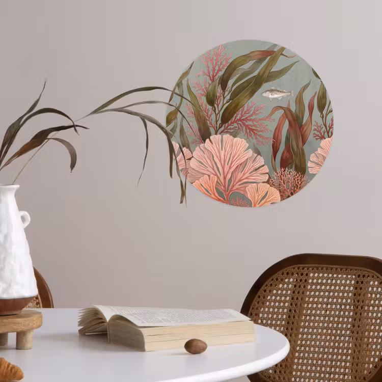 Behangcirkel - Onderwater - Planten - Vis - Vintage - Groen — 4