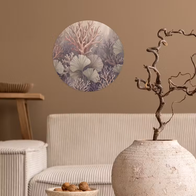 Behangcirkel - Plant - Bladeren - Zee - Illustratie - Groen — 2