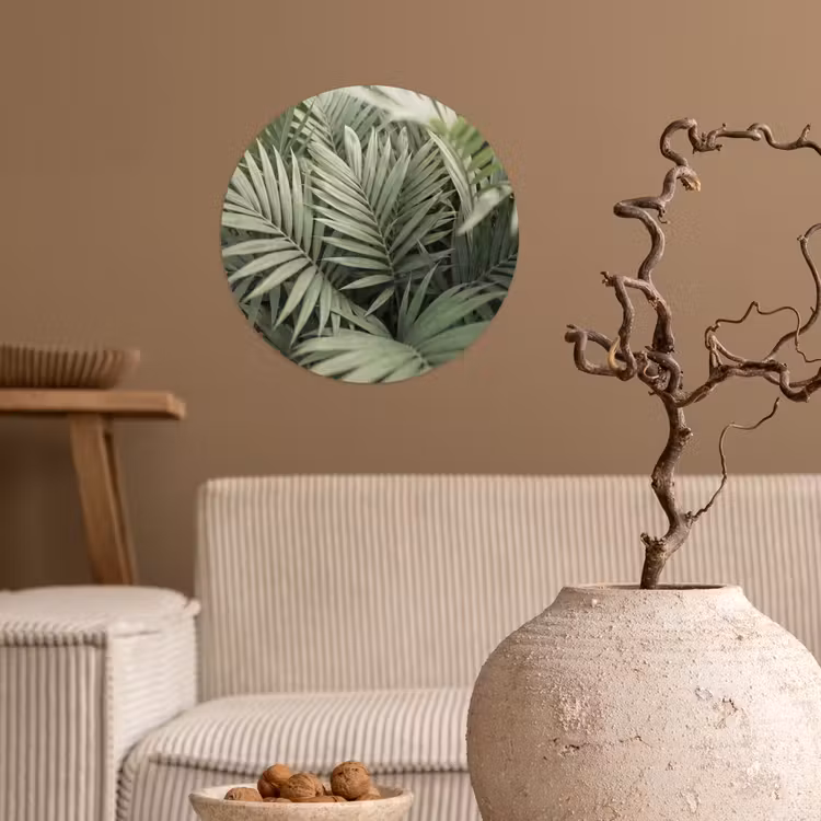 Behangcirkel - Plant - Palmbladeren - Natuur - Groen — 2
