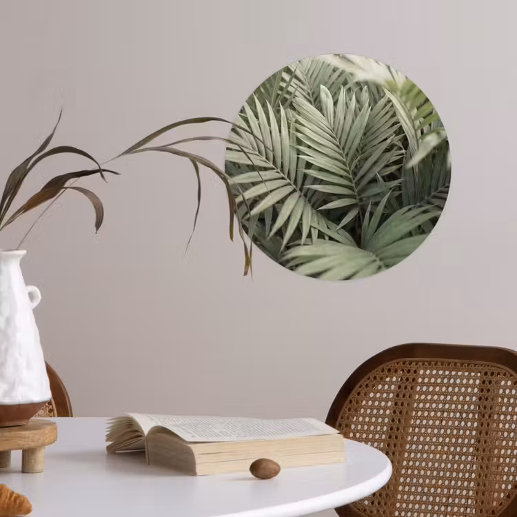 Behangcirkel - Plant - Palmbladeren - Natuur - Groen — 4