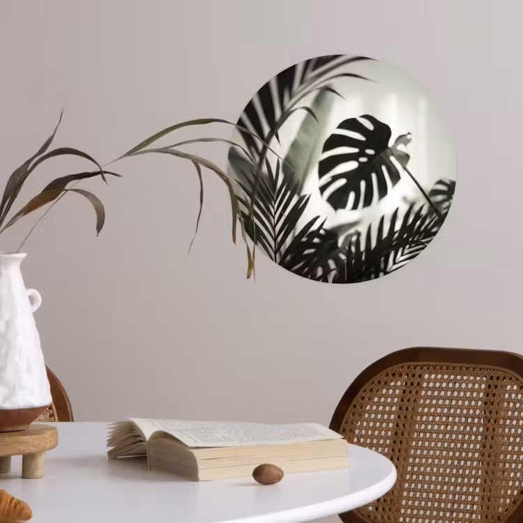 Behangcirkel - Planten - Bladeren - Natuur - Minimalistisch - Groen — 4