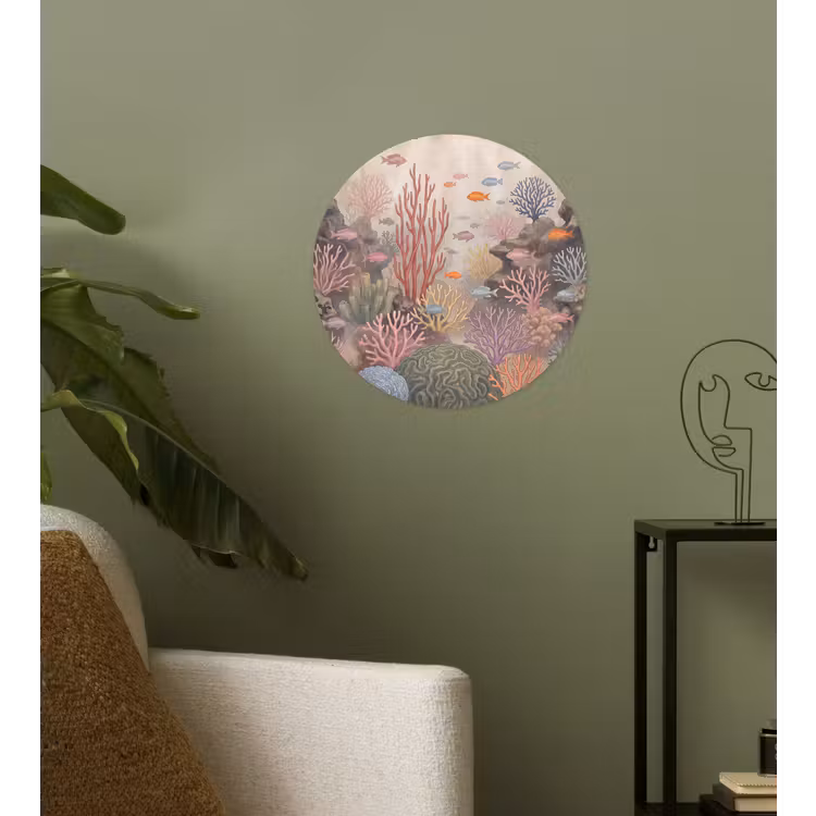 Behangcirkel - Vis - Koraalrif - Onderwaterwereld - Illustratie — 3