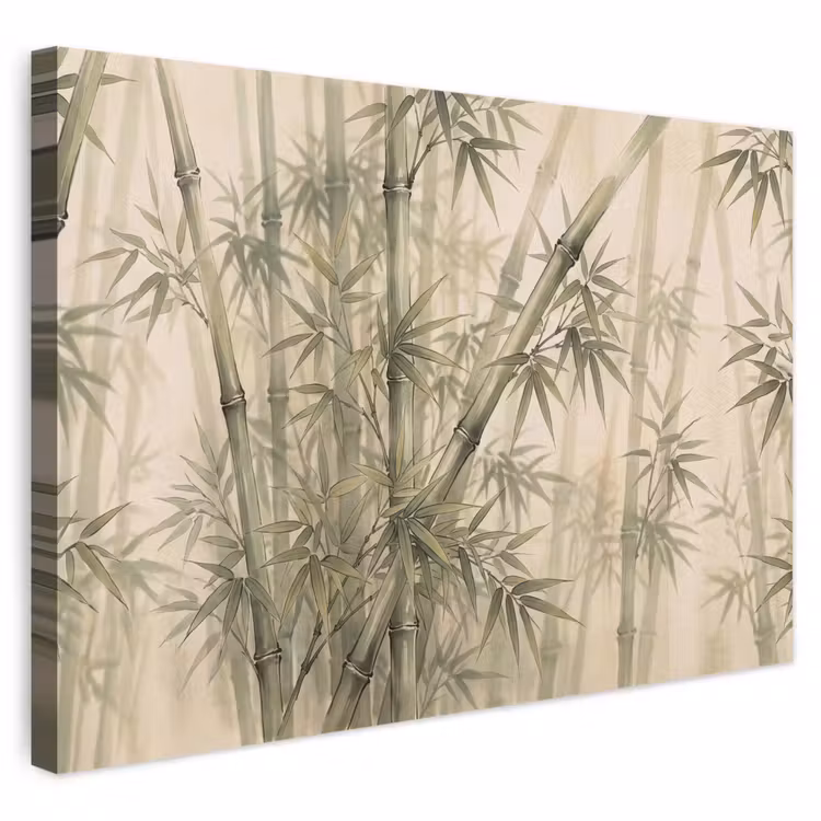 Buiten canvas - Bamboe - Bladeren - Aziatisch - Groen - Natuur — 1
